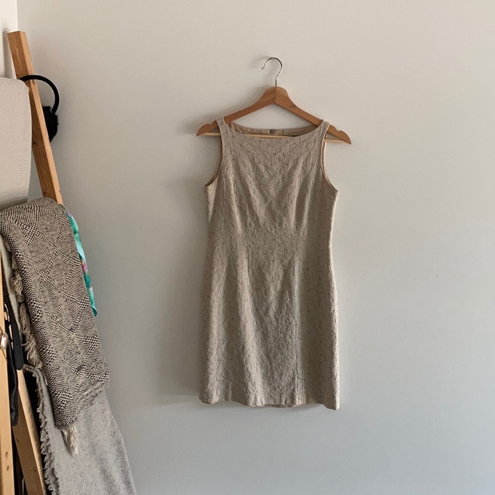 [ SOLD ] Vintage beige shift dress